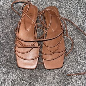 a new day Tan Strappy Sandals